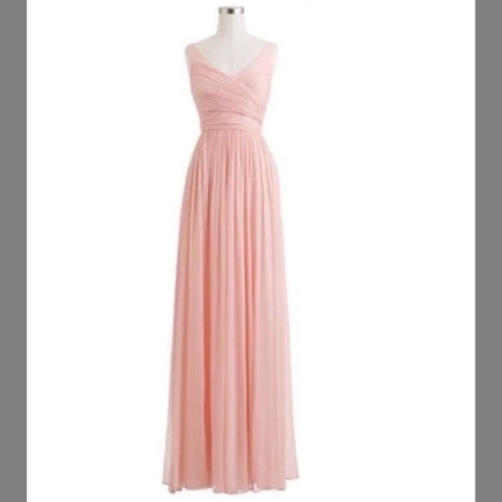 NWT J. Crew Heidi Long Dress, silk chiffon bridesmaid, prom